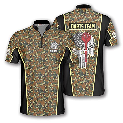 PRIMESTY Personalized Dart Jerseys for Men, Dye-Sublimated Custom Team Jerseys, Sash Collar, Size S-5XL