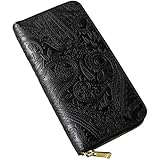 [ヴィンセントクラフテッド] WEB限定 日本製 栃木レザー 財布 ペイズリー ラウンドファスナー ロングウォレット 長財布 レディース メンズ 通帳 大容量 本革 レザー 財布 V1 DIEGO LIMITED ペイズリーブラック