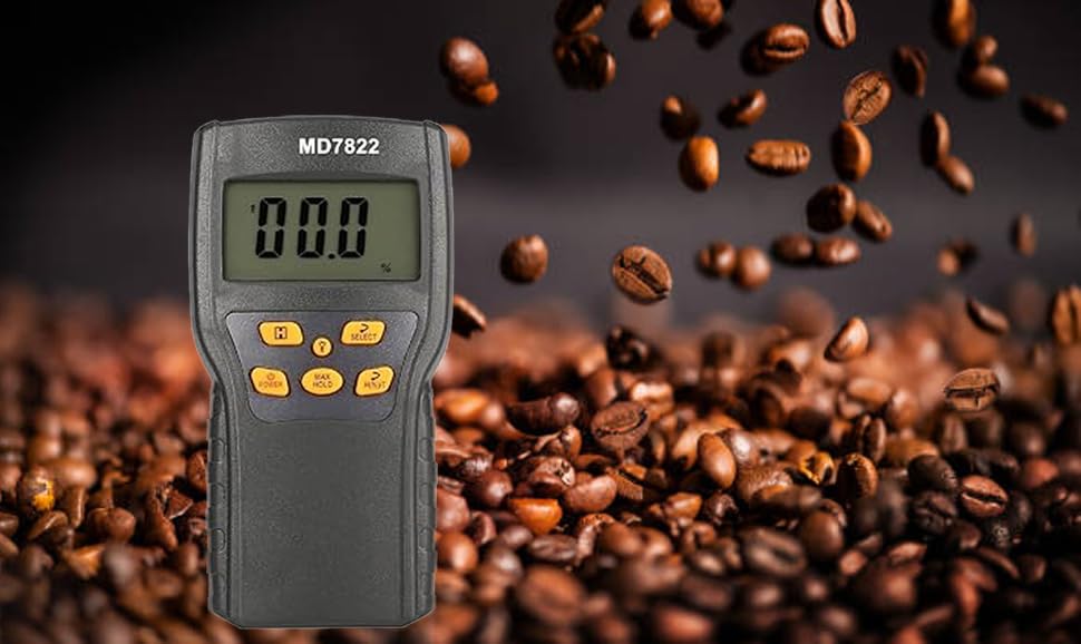 Image of MCP Healthcare MD7822 Digital Grain Moisture Meter - Accurate Measurement for Wheat, Corn, and Rice with Temperature Monitoring (Black)