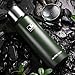 XQKQ Termo portátil con Capacidad para Botellas con Aislamiento Exterior Taza de Acero Inoxidable Termo Militar de Gran Estilo, Negro, 1500 ml, Verde, 1500 ml, hervidor de Agua con Control de Temp