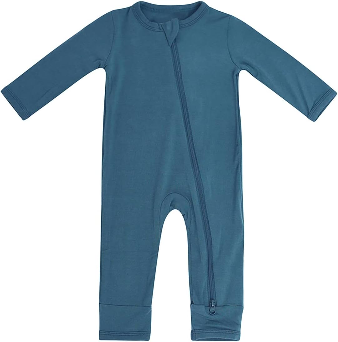 Baby Unisex Soft Footies Zipper Closure Footless Pajama Sleepers Pjs N' Plays One-Piece Romper 0-24M
