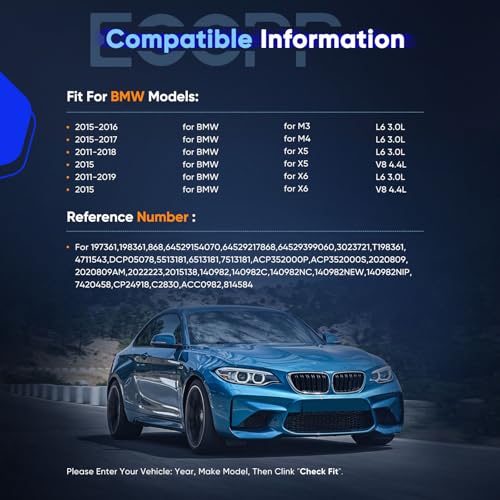 Image of ECCPP AC Compressor 2011-2018 Fit for BMW X5 X6 640i M2 M4 435i 3.0L | 2012-2015 Fit for BMW 335i 3.0L Fast Cooling A /C Compressor with Clutch