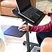 Seville Classics Solid-Top Height Adjustable Mobile Laptop Computer Desk Cart Ergonomic Home Office Stand Rolling Side Table, Tilt (28