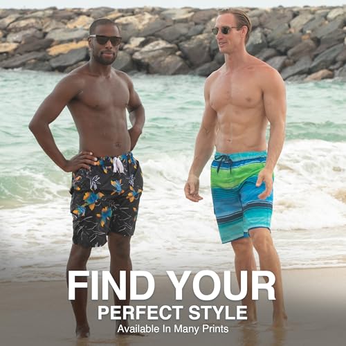 Image of Kanu Surf Men's Big Viper Extended Size Stripe Swim Trunk