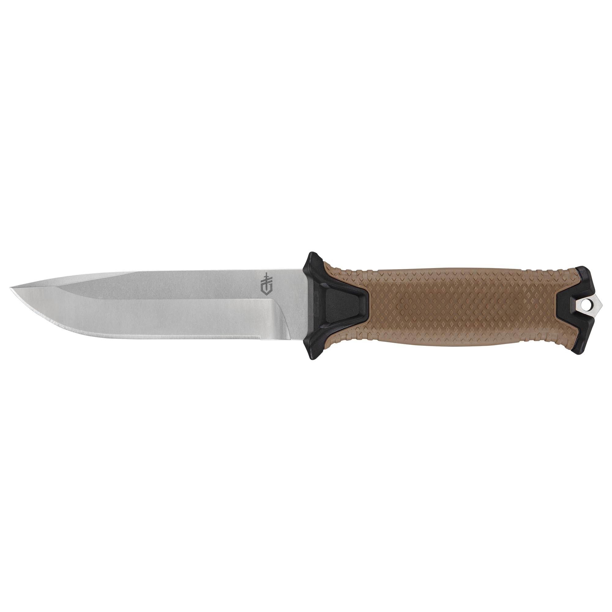Gerber Gear StrongArm Magnacut - Fixed Blade Survival Tactical Knife for Camping, Outdoor, Hunting - Ergonomic Utility Tool with Sheath - Made in USA - Coyote Brown, Plain Edge