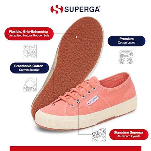 Image of Superga 2750 Cotu Classic Canvas Sneakers for Men & Women - Iconic Italian Men's and Women's Tennis Shoes with Breathable Upper, Non Slip Rubber Sole