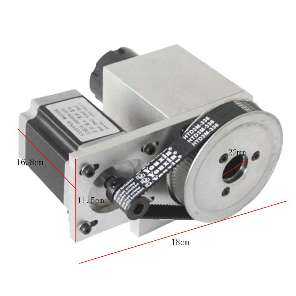 CNC 4th Axis Hollow Shaft Rotary Table Router Rotational Axis w/ 11x ER32 Collet for CNC Router Engraving Milling Machine