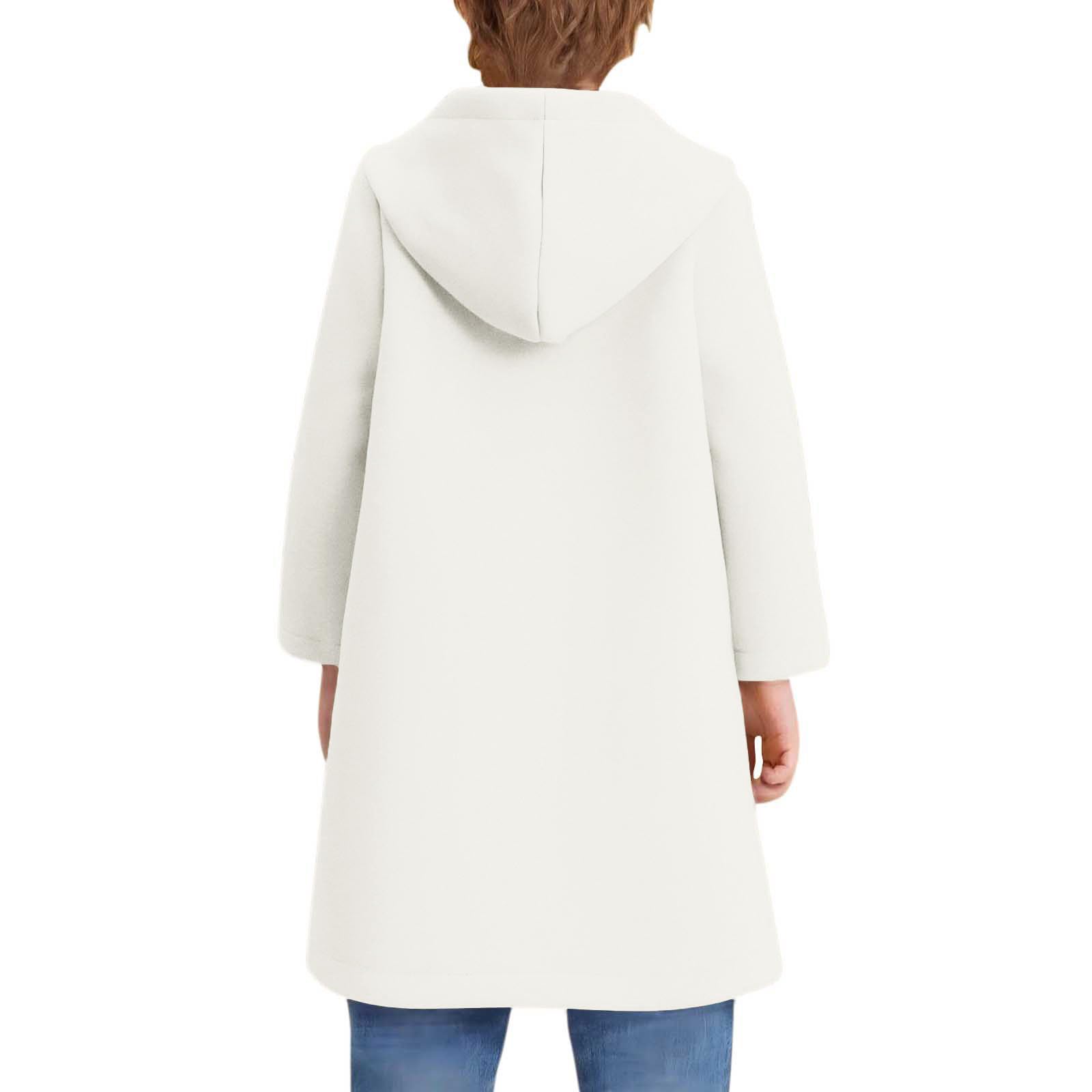 Generisch Cappotto primaverile e autunnale, cappotto con cappuccio abbottonato per ragazze e ragazzi, trench classico stile trench, capispalla per bambini