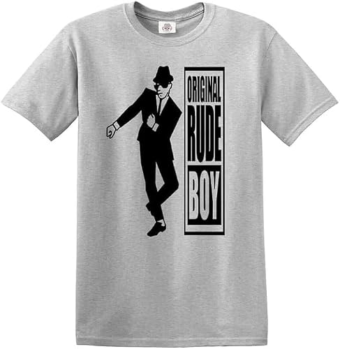 Trend Gear Boys Sportgrey T-Shirt Black Print Original Rude T-Shirt 2 Tone The Specials Original Two Tone 2 Tone Records (Sport Grey, Xl)