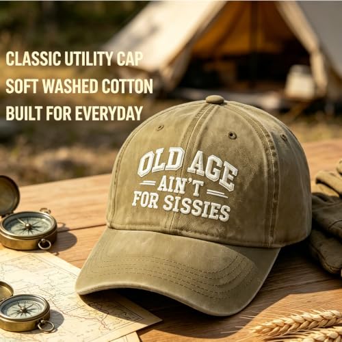 Old & Don't Care Hat, Vintage Distressed Old & Don’t Care Cap, Adjustable Funny Baseball Cap - image 3
