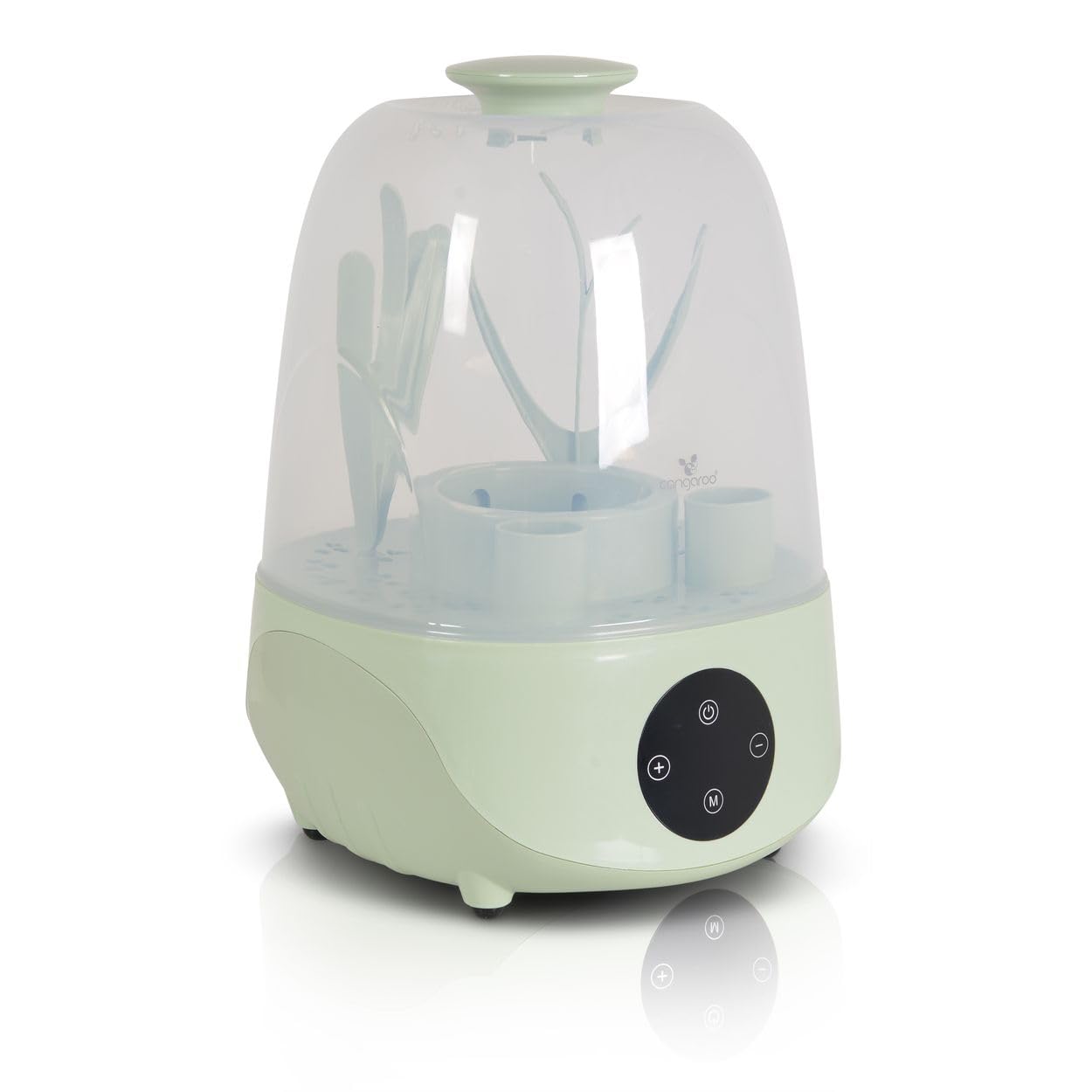 Cangaroo Sterylizator Verde 4 w 1, podgrzewacz do butelek, na 6 butelek, parowar, kolor: zielony