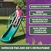 Plum Deimos Climbing Dome with 4FT Slide - Outdoor Toddler Jungle Gym, Monkey Bars, Playground Sets for Backyards, Play Equipment for Kids, Durable, Sturdy, Rust Resistant, Easy Assembly, Ages 3+