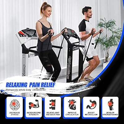 vibrations home trainer Lifepro TrimLite Vibration Plate, Full-Body Exercise Machine, Adjustable  Handlebar, Gray main image 0