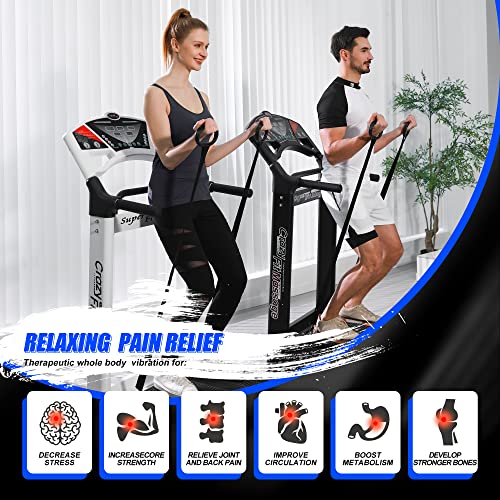 Image of Vibration Platform Workout Machine, Heavy Duty Recovery Whole Body Circulation Vibration Plate 400bl Support for Home Trainer Gym Equipment