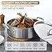 Inqibee Tri-Ply Stainless Steel 7 Quart Rondeau Pot with Lid Braiser Pan, 12 inch Deep Frying Pan, Versatile Cookware, Large Saute Pan, Compatible With All Cooktops, Induction Compatible, Oven-Safe