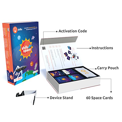 Image of Shifu Space : Solar System, Outer Space | 60 Flashcards | 4D Educational and Fun Augmented Reality B & Boat Safari - Ar Educational 4D Game for Toddlers, 20 Aquatic Animals Toy Gift for Kids Age 2+