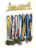 Custom Personalized Name Medal Holder, Irish Step Dancer Dancing Display Hanger Rack with Hooks for...