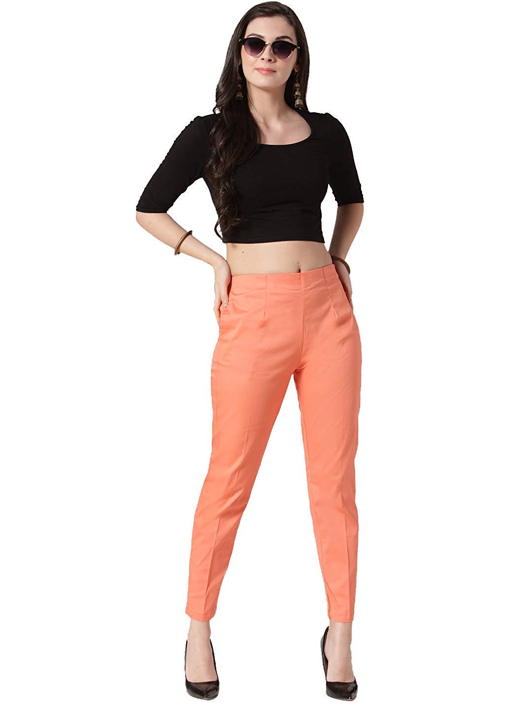 pinovo Women's Straight FIT Cotton Pants/Trousers-picture-22