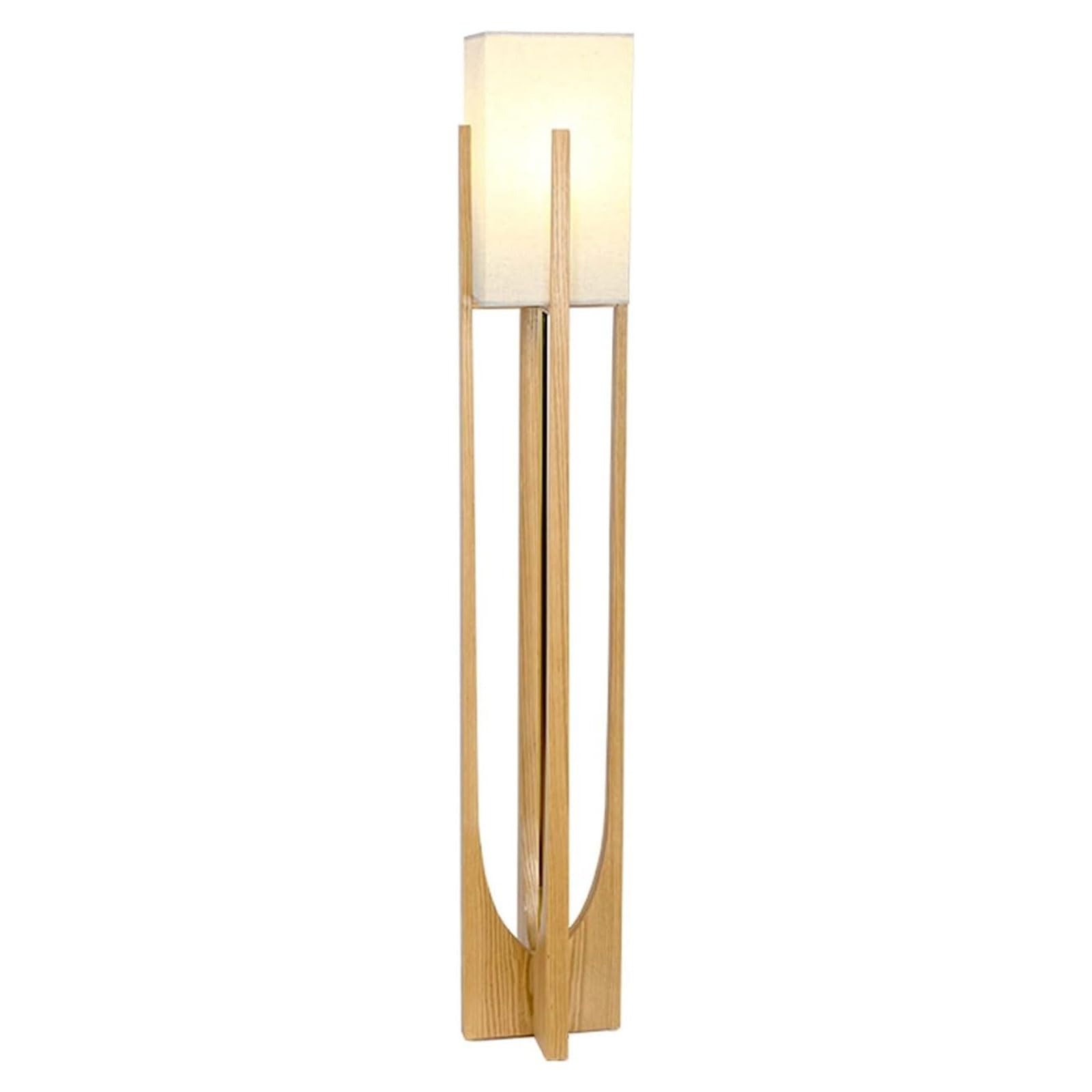 Standard Floor Lamps for Living Room Japanese Solid Wood Standing Lamp w/Fabric Lampshade Bedroom Sofa Wall Corner Vertical Indoor Lighting Lighting