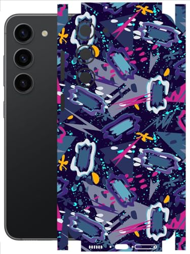Image of AtOdds - Full Body Back Screen Guard Protector Film - Lamination Wrap Skin Sticker Compatible with Samsung Galaxy S23 (5G) | Scratchproof Matte Finish (Abstract)
