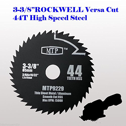 Mtp 3X 3-3/8-Inch Diamond/Wood/Metal Circular Saw Blade For Rockwell Versacut Versa Cut Rk3440K, Makita 3-3/8" Cordless Sh01W 12V Tile Grout Concrete, Brick, Block, Masonry #TOP1
