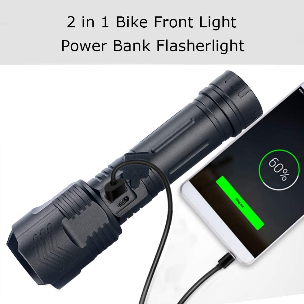 P100 Tactical Flashlight Rechargeable - 10000 Lumens Super Bright, Zoomable, 5 Modes, Waterproof - View #5