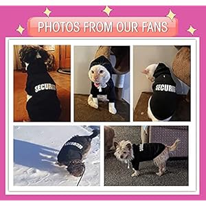 Securitydoghoodiesdogclothesapparelwintersweatshirtwarmsweatercottonpuppysmalldoghoodieforsmalldogmediumlargedogcatblackm Urban Country Home Decor Security dog hoodies dog clothes apparel winter sweatshirt warm sweater cotton puppy small dog hoodie for small dog medium large dog cat black m urban country home decor