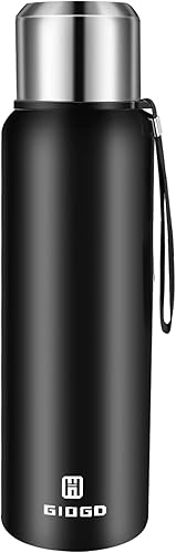 Botella tĂ©rmica aislada al vacĂo 25.4 fl oz25oz con taza Botellas de cafĂ© de acero inoxidable para botella de agua frĂa y caliente (Negro, 25.4 fl Botella tĂ©rmica aislada al vacĂo 25.4 fl oz25oz con taza Botellas de cafĂ© de acero inoxidable para botella de agua frĂa y caliente (Negro, 25.4 fl