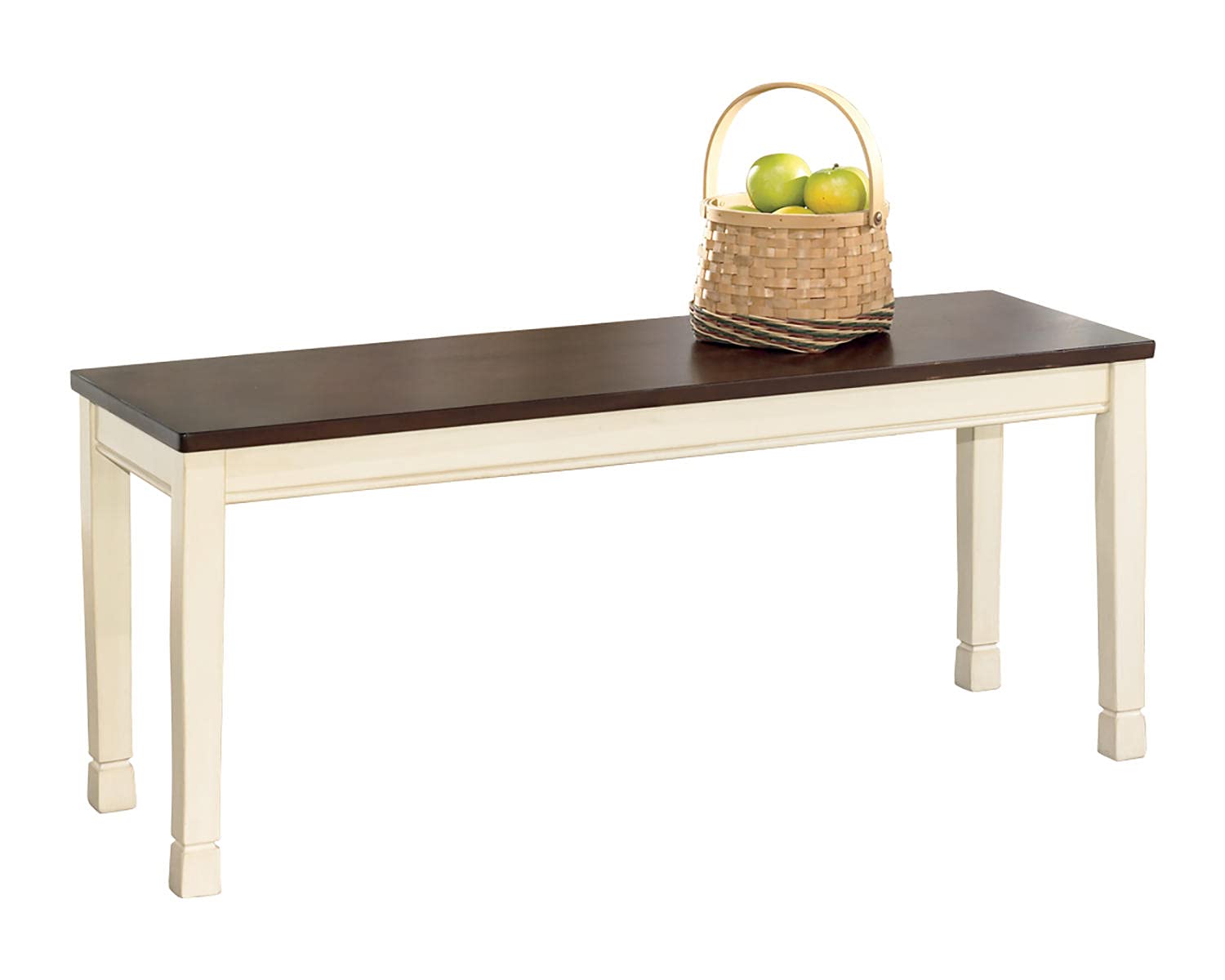 Signature Design by Ashley Whitesburg Cottage Rectangular Dining Bench, Brown & Antique White