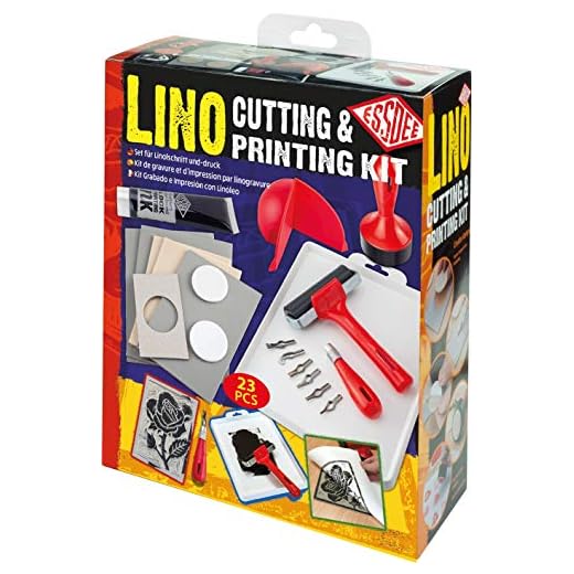 Essdee L5PKR1 Lino Kit de corte e impresión, 23 piezas
