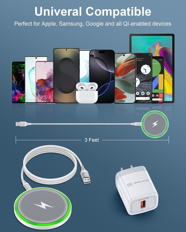 Image of 15W Wireless Charger for Samsung Galaxy S26 Ultra /S25 Ultra /S24 Ultra