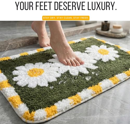 Image of HOMEKART Microfiber Bath Mat 2000 GSM, Super Soft & Absorbent Anti-Skid Bathroom Floor Mat, Quick Dry Door Mat for Bathroom, Bedroom & Kitchen (40x60 cm, Navy Blue) Pack of 1
