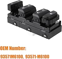 Vista 3 de Interruptor de control maestro de elevalunas eléctrico para Kia Forte 2019, 2020, 2021, repuesto OE 93571M6100, 93571-M6100 para botón