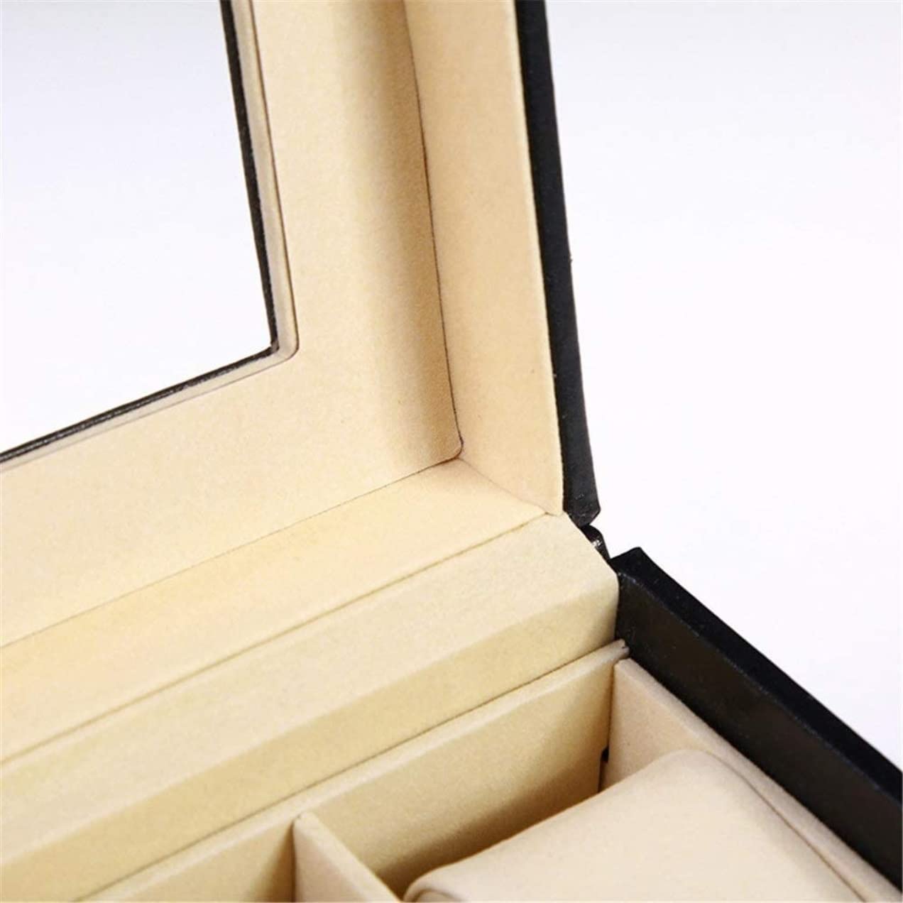 Caja De Reloj Elegante Caja De Colección De Relojes De Cuero PU con 10 Ranuras, Soporte Transparente para Reloj De Pulsera, Caja Organizadora De Almacenamiento Estuche para Relojes