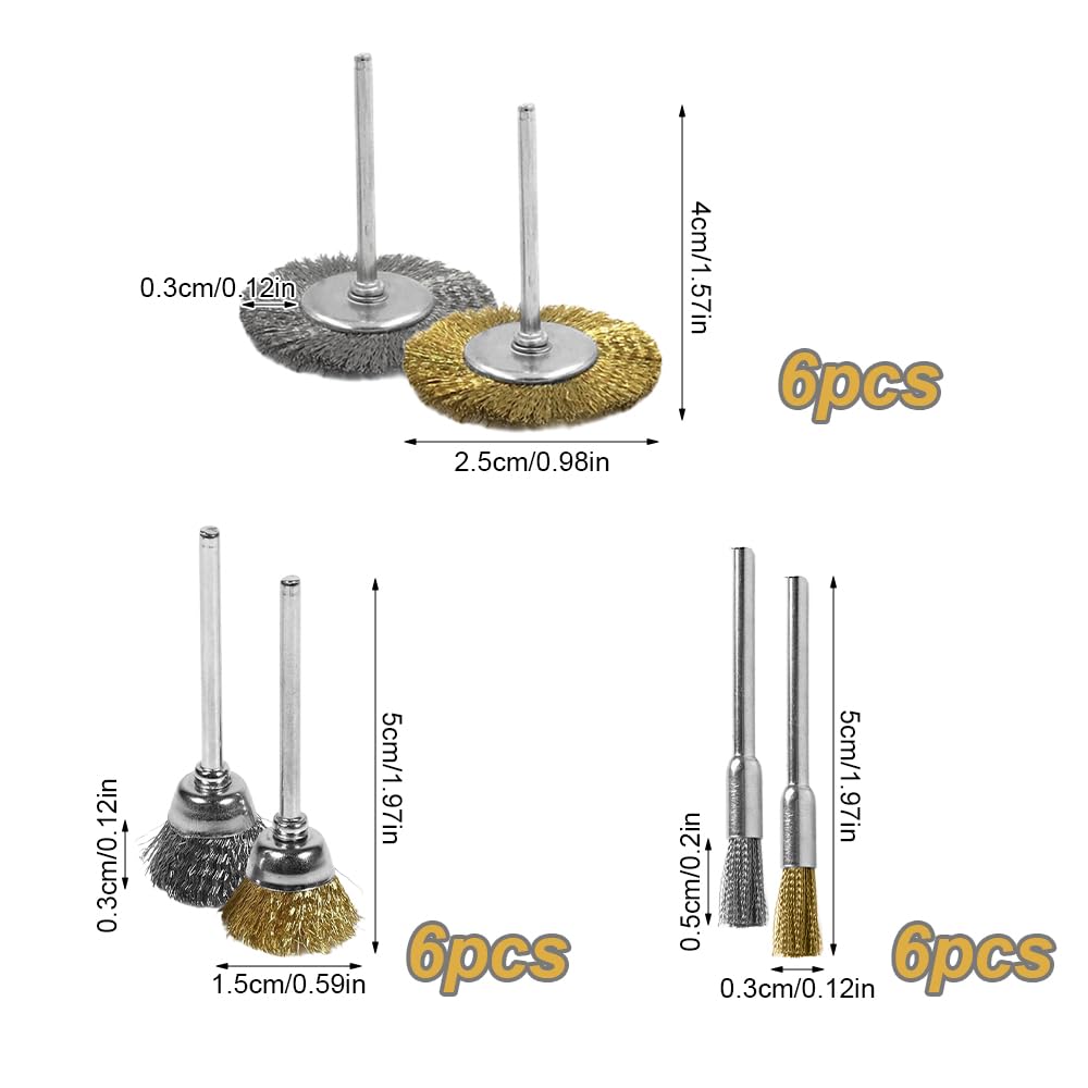 Set 36 Spazzole Metalliche Per Trapano - Acciaio E Ottone Per Pulizia E Smeriglio - Foto 2