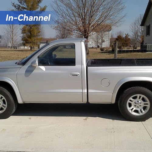 Image of in-Channel Window Visors Rain Guards Shield for 1997-2004 Dodge Dakota Regular Cab, 2Pcs Window Vent Wind Deflectors Visors Shades for 97-04 Dakota