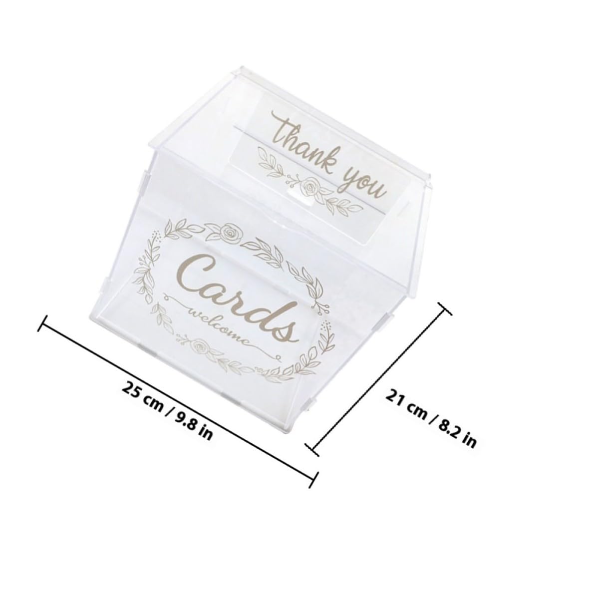 Elegante Schloss Hochzeitskartenbox mit Acryl Großem Fassungsvermögen zur Aufbewahrung von Fotos und Erinnerungen für Hochzeit und Hochzeit und Party