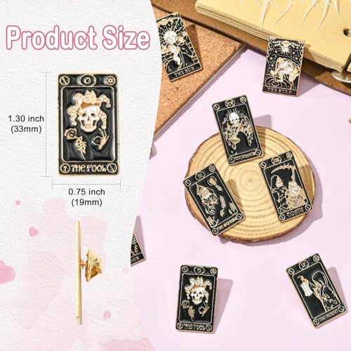 Image of Airssory Mixed Styles Bee Flower Tarot Ribbon Travel Theme Alloy Brooches Pins for DIY Clothes Backpack Hats Jackets Craft