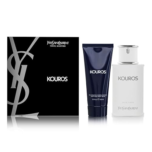 Yves Saint Laurent Kouros - Set de regalo para hombre (Eau De Toilette Spray, gel de baño y cabello)