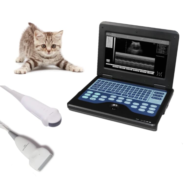 Vet/Veterinary/Animal Portable B-Ultrasound Scanner with Two Probes 3.5mhz Micro-Convex Probe and 7.5Mhz Linear Probe for Cattle,Horse,Camel,Equine,Goat,Cow,Sheep and Pig