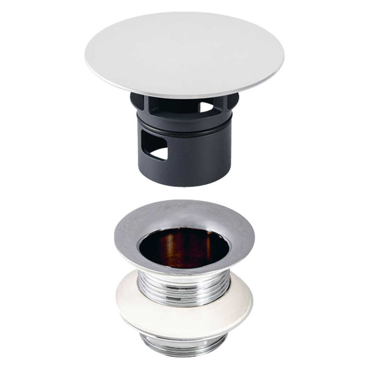 Geberit 152050211 - Válvula de desagüe con caño libre (1 1/4'' x 50 mm, cromado brillante, para lavabos sin rebosadero)