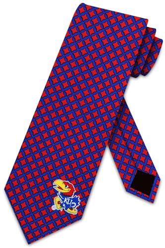 Eagles Wings Kansas Ties Jayhawks Mens College Neckties (Diamante Silk)