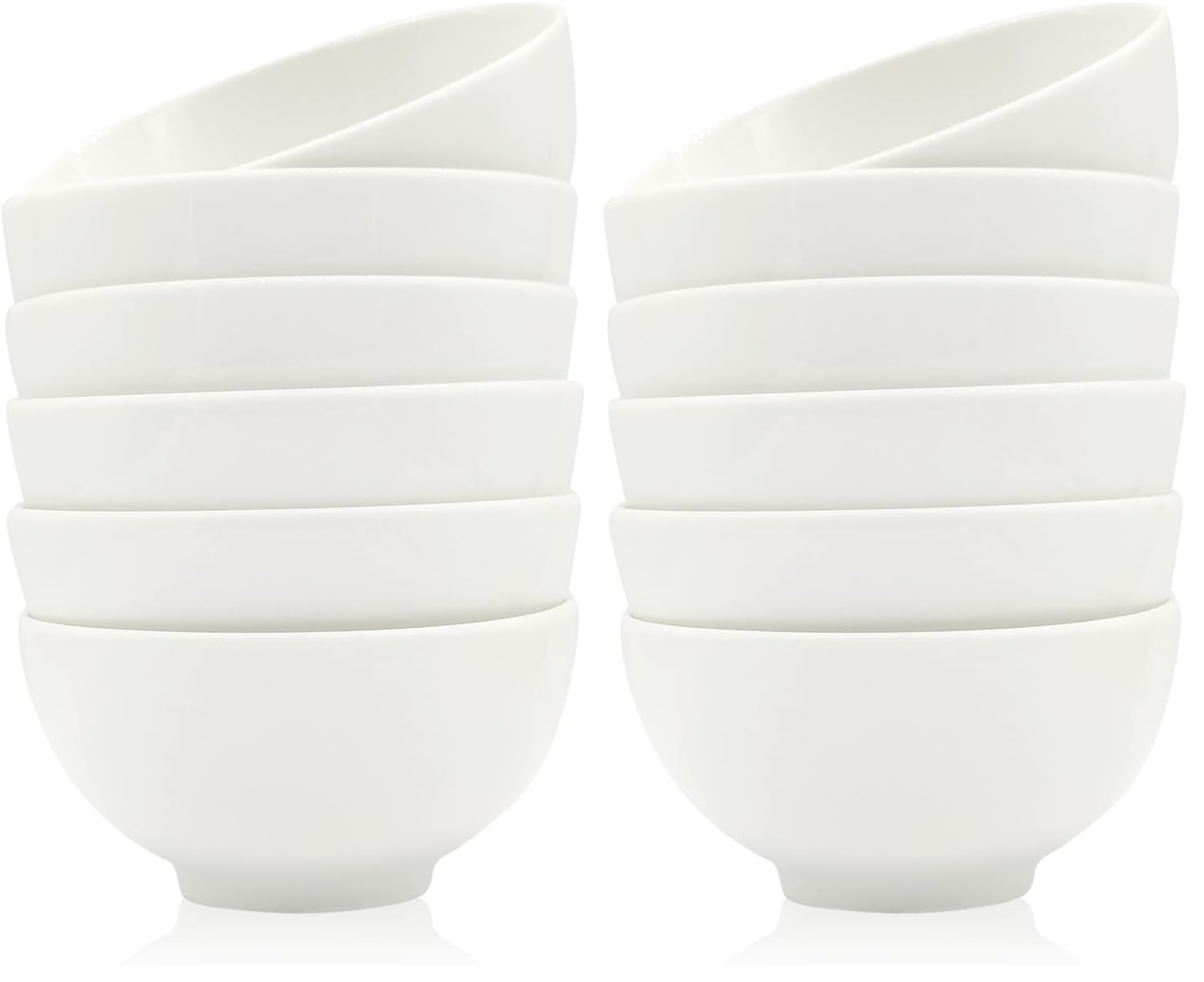 6er-Set 300ml hochwertiger Keramik Schalen - Ideal für Eis, Desserts, Snacks und mehr - Stapelbar, Kinderfreundlich, Leicht zu Reinigen in der Spülmaschine (Packung mit 2)