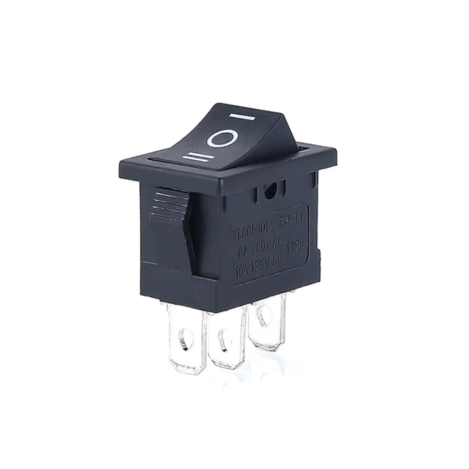 IDGTTLDF 5PCS black Ship Type Switch 15 * 21mm, 3PIN ON/OFF/ON Rocker Switch, 6A/250V, 10A/125V, 15X21