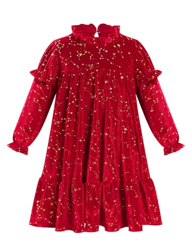 FYMNSI Kinder M�dchen Samtkleid Winter Langarm Prinzessinenkleid...