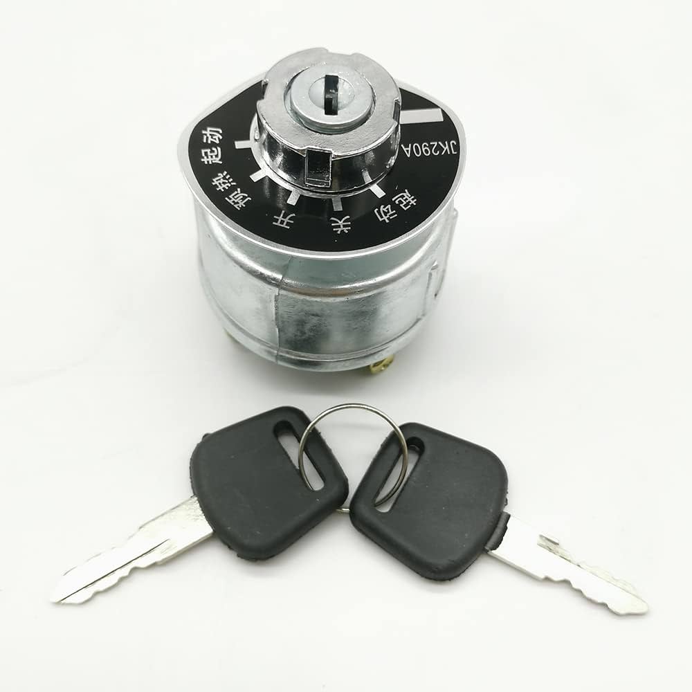 Unbrand Ignition Switch, 2 Keys, Manual, Black, Ignition