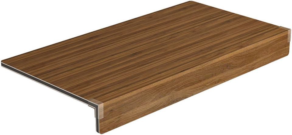 5 Pcs Wire Rack Covers, PVC Faux Wood Pantry Shelf Toppers with Acrylic Right Angle Holders, Decorative Closet & Kitchen Rack Liners (30x16 in),Walnut