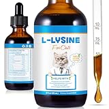 Lysin Katze, Huhn Geschmack L-Lysin Tropfen für Katzen und Kätzchen, Lindert Allergien und Niesen, Glutenfrei & Chemicalfrei, Nahrungsergänzungen mit Vitaminen (60ml)