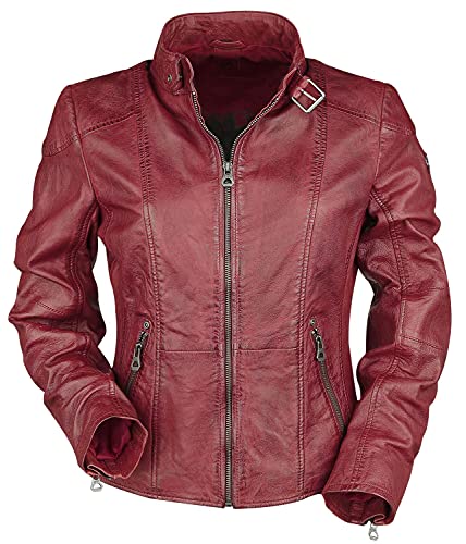 Mauritius Kina LEGV Frauen Lederjacke rot S 100% Leder Basics