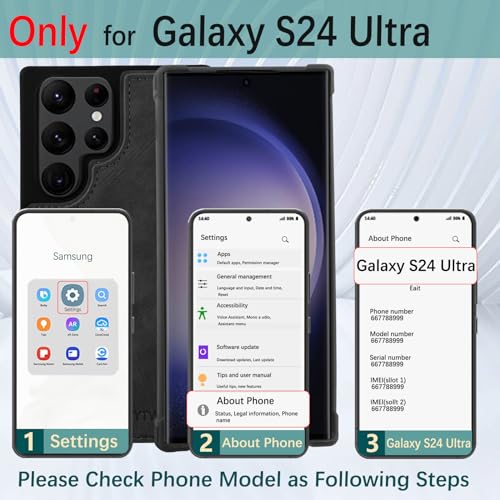 PYTWOPY Galaxy S24 Ultra 6.8 inch Phone Case, Wallet with Card Holder, Faux Leather, Shockproof, RFID Blocking, Kickstand, Blue Green